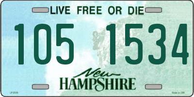 NH license plate 1051534