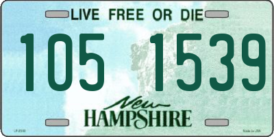 NH license plate 1051539