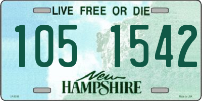 NH license plate 1051542