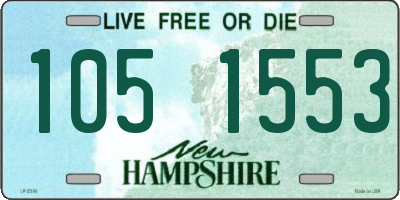 NH license plate 1051553