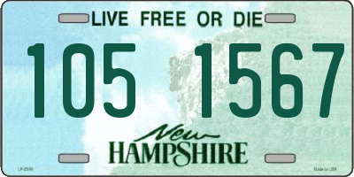 NH license plate 1051567