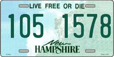 NH license plate 1051578