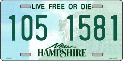 NH license plate 1051581