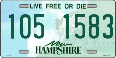 NH license plate 1051583