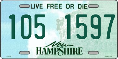NH license plate 1051597