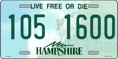 NH license plate 1051600