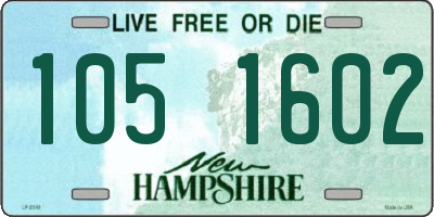 NH license plate 1051602