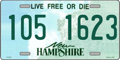 NH license plate 1051623