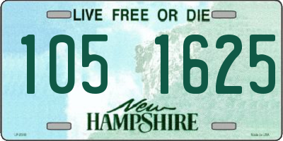 NH license plate 1051625