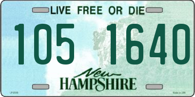 NH license plate 1051640