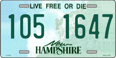 NH license plate 1051647