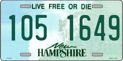 NH license plate 1051649