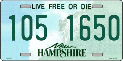 NH license plate 1051650