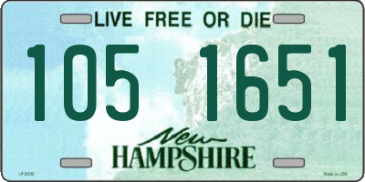 NH license plate 1051651