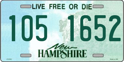 NH license plate 1051652