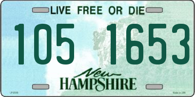 NH license plate 1051653