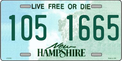 NH license plate 1051665