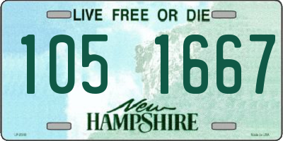 NH license plate 1051667