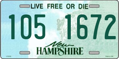 NH license plate 1051672