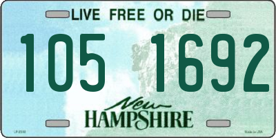 NH license plate 1051692