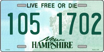 NH license plate 1051702