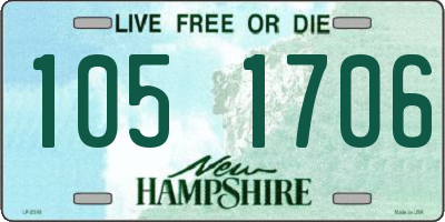 NH license plate 1051706