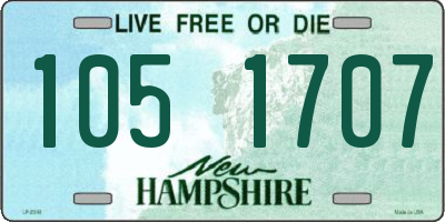 NH license plate 1051707
