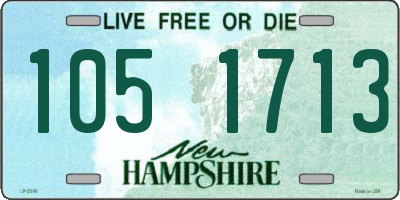 NH license plate 1051713
