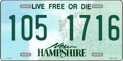 NH license plate 1051716