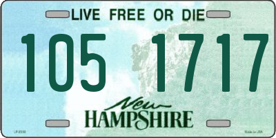 NH license plate 1051717