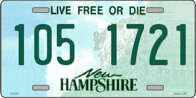 NH license plate 1051721