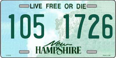NH license plate 1051726