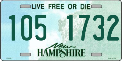 NH license plate 1051732