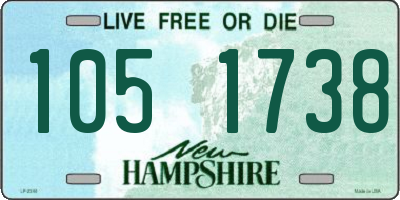 NH license plate 1051738