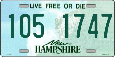 NH license plate 1051747
