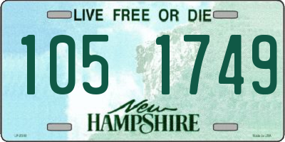 NH license plate 1051749