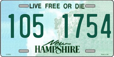 NH license plate 1051754