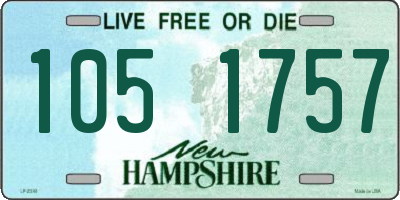 NH license plate 1051757