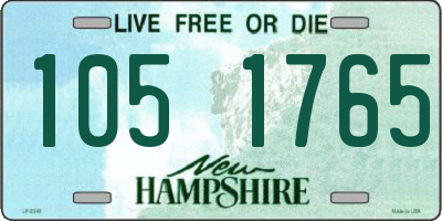 NH license plate 1051765