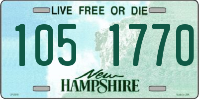 NH license plate 1051770