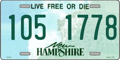 NH license plate 1051778