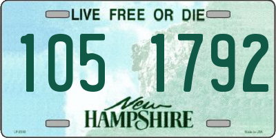 NH license plate 1051792