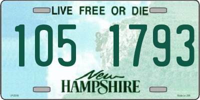 NH license plate 1051793