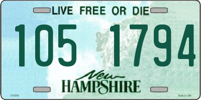 NH license plate 1051794