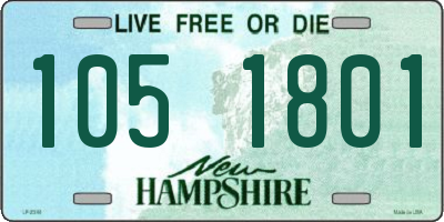 NH license plate 1051801
