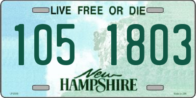 NH license plate 1051803