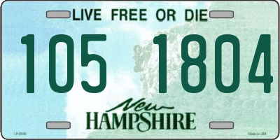 NH license plate 1051804
