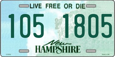 NH license plate 1051805