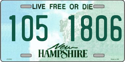 NH license plate 1051806