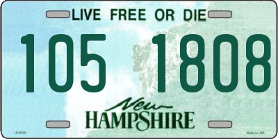 NH license plate 1051808